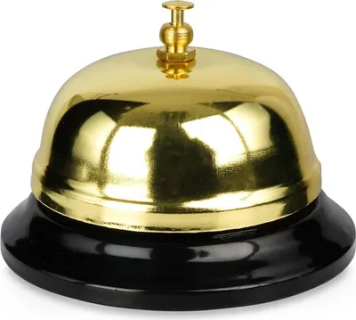 Immagine prodotto di Campanello da reception da tavolo da bar da barista manuale in metallo dorato