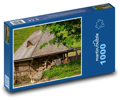 Produktbild von Puzzle 1000 Holz-Wassermühle - martinpuzzle