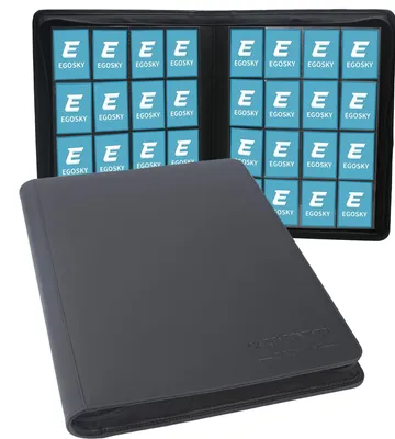 Image de Omgoods - Classeur de cartes avec 16 compartiments - Idéal pour les cartes de collection et les cartes de sport