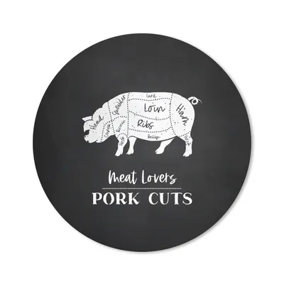 Produktbild von MuchoWow® Mauspad Mousepad Küche - Schwein - Fleisch 30x30 cm - Mousepads - Maus Mat - Pad - Mausunterlage - Tischunterlage - Schreibtischmatten