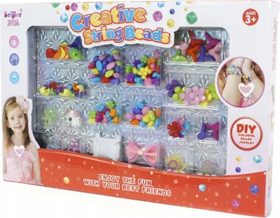Produktbild von XXL Perlen Set zum Armbänder Basteln - Kreatives Schmuck DIY Kit für Kinder