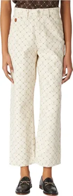 Zdjęcie produktu dla Spodnie damskie Trussardi Loose Tapered  jeansowe wzorzyste W28