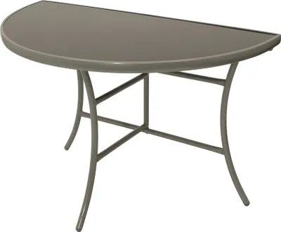 Produktbild von DEGAMO Wandtisch Anstelltisch Palermo halbrund 58x110cm, Metall grau + Glas grau