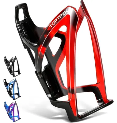 Produktbild von Flaschenhalter Fahrrad Farbverlauf PC 36g für 6.5-8cm Wasserflaschen MTB Rennrad Schwarz-Rot