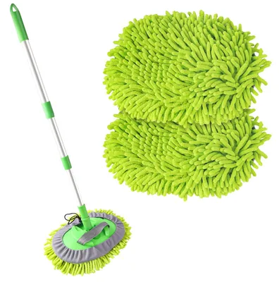 Immagine prodotto di Spazzola per auto telescopica da 118 cm con mop in microfibra