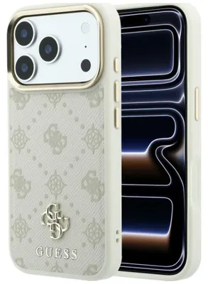 Zdjęcie produktu dla Etui Guess Peony 4G Small Logo do iPhone 18 Pro Max / 17 Pro Max beżowy
