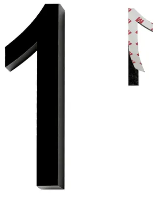 Immagine prodotto di Adesivo per numero civico - Numero 1, nero, 9,6 cm