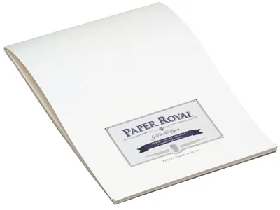 Obrázek produktu pro Rössler Papier 2002 831 009 Papír Královský psací blok - DIN A4, 40 listů, bílý, žebrovaný jemný papír, rafinovaný