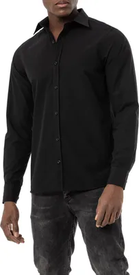 Produktbild von Red Bridge Herren Hemd Basic Design Regular Modern Fit Langarm Schwarz-L