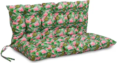 Obrázok produktu pre Vankúš na lavicu 120 x 50 x 50 cm Vankúš FLAMING 01 - Vankúš na sedenie a chrbát z čalúnnickej tkaniny, s mäkkou výplňou, so šnúrami na zaväzovanie