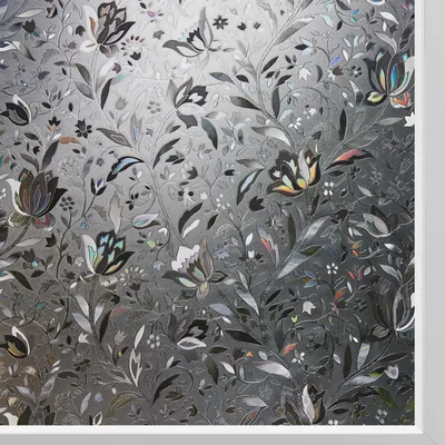 Produktbild von Folie für Fensterdekoration mit 3D-Tulpenmuster und Regenbogeneffekt – 30 x 200 cm