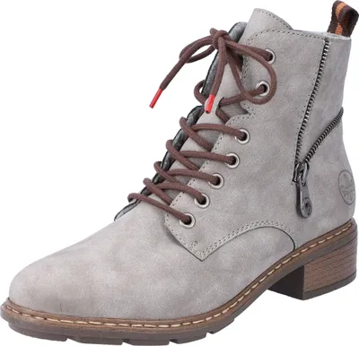 Produktbild von Rieker Damen Stiefelette Zierreißverschluss marmorierte Optik 77210, Größe:38 EU, Farbe:Grau
