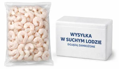 Produktbild von Rohe, geschälte schwanzlose Garnelen 16/20 1kg