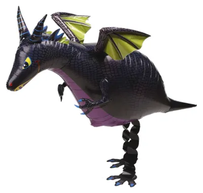 Produktbild von Folienballon Airwalker schwarzer Drache, ca. 108 x 54 cm