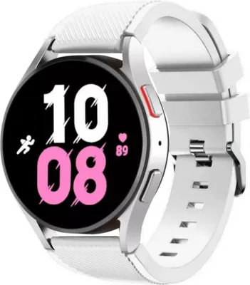 Produktbild von Strap-it Samsung Galaxy Watch 5 - 44mm Silikonarmband (Weiß)
