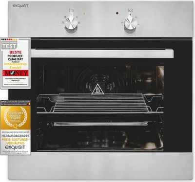 Produktbild von Exquisit Einbaubackofen EBE 555-1.2 U | Energieeffizienzklasse A | 57 l Garraum | Einbaubackofen 60 cm