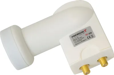 Produktbild von PremiumX Twin LNB PXT-SEW SAT für 2 Teilnehmer DVB-S2 HDTV UHD 4K Weiß