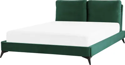 Produktbild von BELIANI Polsterbett Grün 160 x 200 cm Samtstoff Mit Lattenrost Elegant Modernes Design