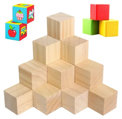 Immagine prodotto di 24 cubi e blocchi di legno per progetti fai-da-te