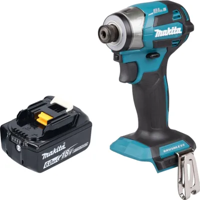 Produktbild von Makita DTD 173 G1 Akku Schlagschrauber 18 V 180 Nm 1/4“ Brushless + 1x Akku 6,0 Ah - ohne Ladegerät
