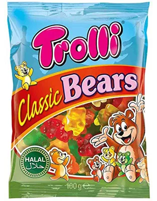 Immagine prodotto di Trolli Classic Bears Halal Orsi gommosi fruttati e deliziosi 100g