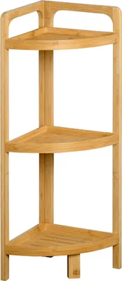 Produktbild von KESPER Eckregal Bambus  – 3 Ablagen – platzsparendes Regal für Bad, Küche oder Flur – 23 x 23 cm – Höhe: 70 cm – natur – 19439