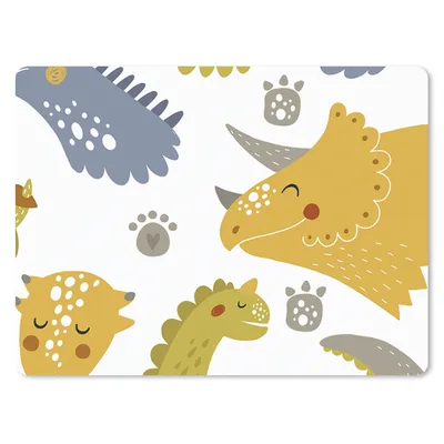 Produktbild von MuchoWow® Mauspad Mousepad Dinosaurier - Schnittmuster - Jungen - Dino - Kinder 40x30 cm - Mousepads - Maus Mat - Pad - Mausunterlage - Anti Rutsch