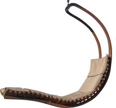 Produktbild von AS-S DESIGN Hängeliege Schwebeliege Schaukelliege NAVASSA-SEAT aus Holz Lärche / Metall mit Auflage (OHNE Gestell)