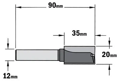 Imagen del producto de CMT | Fresa para fresado y ranurado / vástago de Ø 12 mm