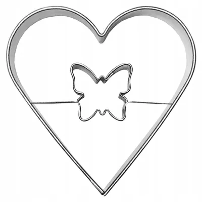 Produktbild von EkoForemki Herz mit Schmetterling Ausstecher 5,4 cm