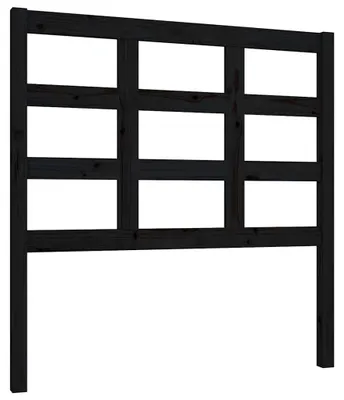 Produktbild von vidaXL Kopfteil Schwarz 95,5x4x100 cm Massivholz Kiefer
