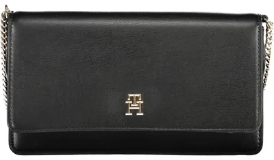 Produktbild von Elegante Schwarze Damen-Umhängetasche mit Kette und Innentasche