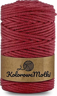 Produktbild von Baumwollkordel mit einem Kern 100m 3mm Burgund | Makramee Garn, Häkelkordel, Baumwollkordel mit Polyesterkern, Textilgarn