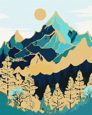 Image de Peinture par numéros - Paysage de montagne 40x50cm
