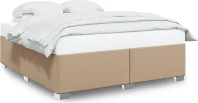 Imagen del producto de Estructura de cama color cappuccino de vidaXL, 180x200 cm, tapizada en cuero sintético
