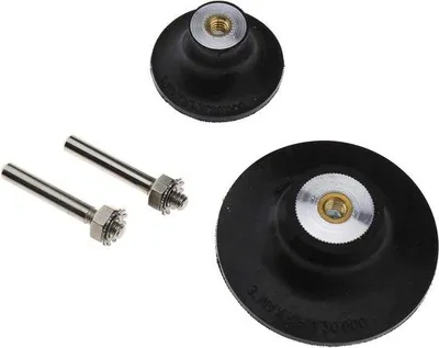 Image de Supports de disques abrasifs pour outils rotatifs de 2 et 3 pouces - Support adaptateur de disque avec tige de 1/4".