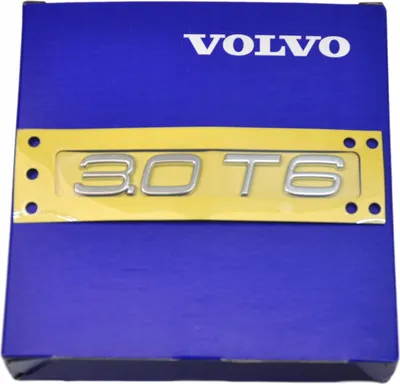 Zdjęcie produktu dla Oryginalny emblemat tylnej klapy VOLVO 3.0 T6 31294770, nowy, od autoryzowanego dealera