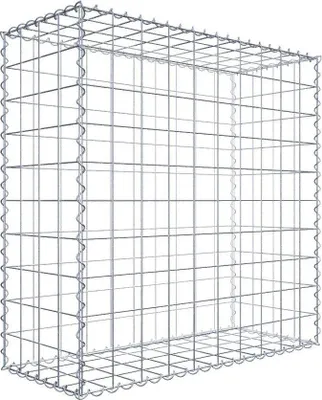 Produktbild von Gabione 100 cm x 100 cm x 40 cm (L x H x T), Maschenweite 10 cm x 10 cm, Spirale
