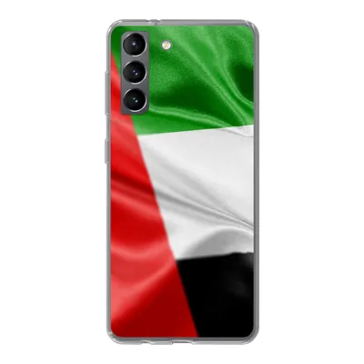 Produktbild von MuchoWow® Handyhülle Schutzhülle Hülle für Samsung Galaxy S21 Die Flagge der Vereinigten Arabischen Emirate Silikon Softcase Handy Hülle - Softcase