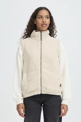 Produktbild von OXMO OXBERINA Damen Weste Teddy-Weste loose fit