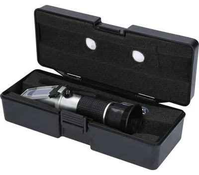 Produktbild von Refraktometer Säuretester Batterietester - Aluminium - Für Kühlflüssigkeit und Scheibenwaschanlage - Bei unter 10 °C einsetzbar