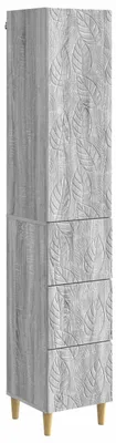 Immagine prodotto di Set di armadietti vidaXL, 2 pezzi, grigio Sonoma, 33 x 34,5 x 90 cm, materiale a base di legno