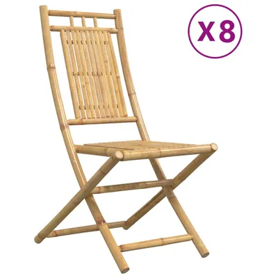 Produktbild von Gartenstühle 8 Stk. Klappbar 46x66x99 cm Bambus