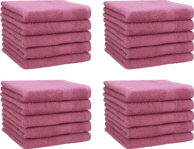 Produktbild von Betz 20 Stück Gästetücher 30x50 cm PREMIUM 100% Baumwolle Set  Farbe: beere