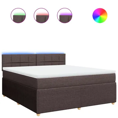 Produktbild von Boxspringbett mit Matratze Dunkelbraun 180x200 cm Stoff