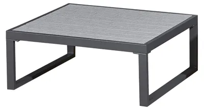 Produktbild von MOSTRARE | Beistelltisch - Grau - Aluminium - Polywood-Platte - 75 x 70 x 30 cm