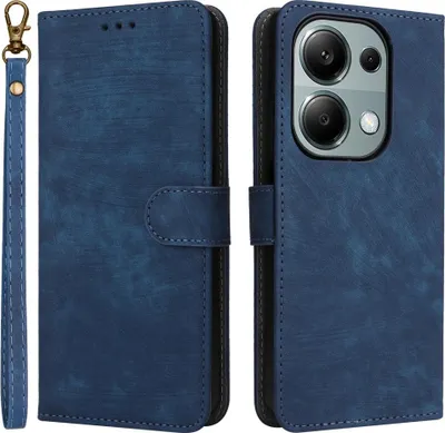 Produktbild von Xiaomi Redmi Note 13 Pro 4G / Poco M6 Pro 4G Hülle - Coverup Klapphülle mit Schlüsselband - Blau