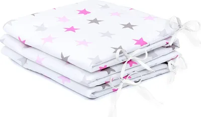 Produktbild von Amilian Bettumrandung Nestchen Bettschlange Kantenschutz, 180x30 cm, Baumwolle-Polyester, für Baby- & Kinderbett, Laufstall, Beistellbett, Reisebett, EU-Herstellung