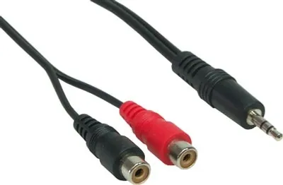 Produktbild von Audio Adapterkabel 3,5mm Klinke Stecker / 2 x Cinch Buchse, 0,2m, Good Connections®