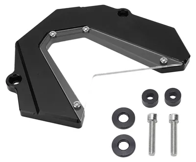 Immagine prodotto di Copricatena per moto nero in lega di alluminio lavorata a CNC, ricambio per MT-09 FZ09 2013-2017